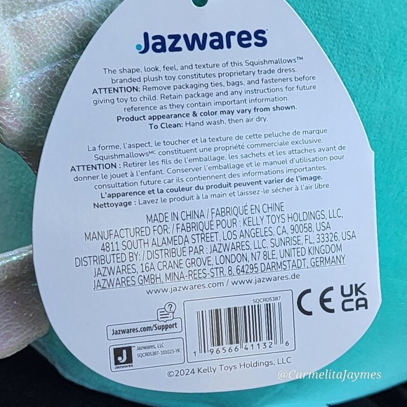 BETTE 🐠 Flying Fish Original Squishmallow By Kellytoy NWT - Picture 8 of 8